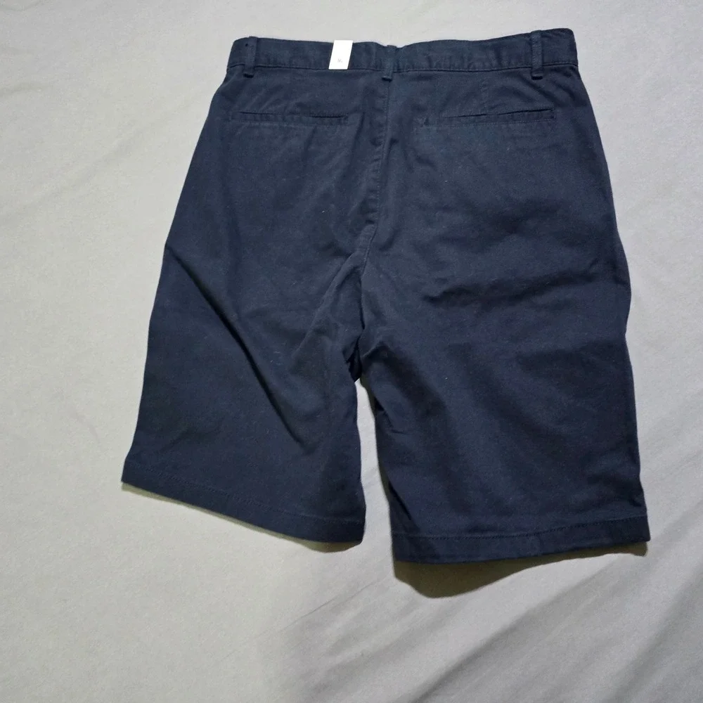 The Children's Place Chino Shorts Kids 16 Navy Blue Stretch Adjustable Waist